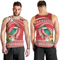 Wallis et Futuna Kingfisher Men Tank Top Polynesian Tropical Flowers LT9 - Polynesian Pride