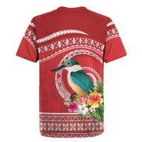 Wallis et Futuna Kingfisher Rugby Jersey Polynesian Tropical Flowers LT9 - Polynesian Pride