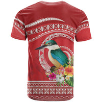 Wallis et Futuna Kingfisher T Shirt Polynesian Tropical Flowers LT9 - Polynesian Pride