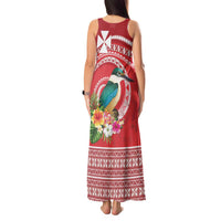 Wallis et Futuna Kingfisher Tank Maxi Dress Polynesian Tropical Flowers LT9 - Polynesian Pride