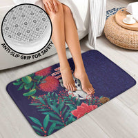 Maori Wheku Meri Kirihimete Personalised Bathroom Set All Blue Indigenous Maori Motif - Polynesian Pride