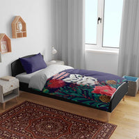 Maori Wheku Meri Kirihimete Personalised Bedding Set All Blue Indigenous Maori Motif - Polynesian Pride