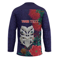 Maori Wheku Meri Kirihimete Personalised Hockey Jersey All Blue Indigenous Maori Motif LT9 - Polynesian Pride
