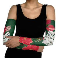 Maori Wheku Meri Kirihimete Personalised Arm Sleeves All Green Indigenous Maori Motif - Polynesian Pride