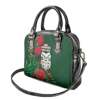 Maori Wheku Meri Kirihimete Personalised Shoulder Handbag All Green Indigenous Maori Motif - Polynesian Pride