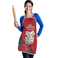 Maori Wheku Meri Kirihimete Personalised Apron All Red Indigenous Maori Motif LT9 - Polynesian Pride