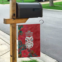 Maori Wheku Meri Kirihimete Personalised Garden Flag All Red Indigenous Maori Motif - Polynesian Pride