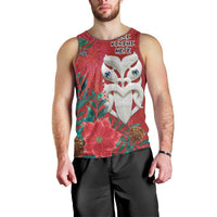 Maori Wheku Meri Kirihimete Personalised Men Tank Top All Red Indigenous Maori Motif - Polynesian Pride