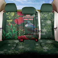 Tui Meri Kirihimete Personalised Back Car Seat Cover Pohutukawa Flowers Green Motif - Polynesian Pride