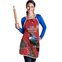 Tui Meri Kirihimete Personalised Apron Pohutukawa Flowers Red Motif LT9 - Polynesian Pride