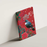 Tui Meri Kirihimete Personalised Canvas Wall Art Pohutukawa Flowers Red Motif LT9 - Polynesian Pride