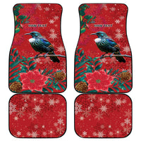 Tui Meri Kirihimete Personalised Car Mats Pohutukawa Flowers Red Motif - Polynesian Pride