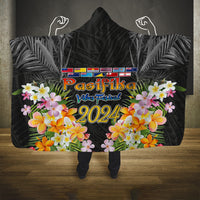 Pasifika Vibes Festival 2024 Auckland Hooded Blanket LT9 One Size Black - Polynesian Pride