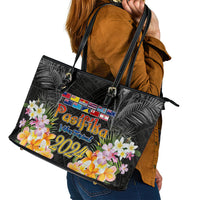 Pasifika Vibes Festival 2024 Auckland Leather Tote Bag LT9 - Polynesian Pride