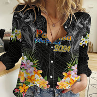 Pasifika Vibes Festival 2024 Auckland Women Casual Shirt LT9 Female Black - Polynesian Pride