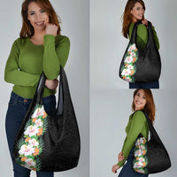 Hawaii Tropical Flowers Tribal Pattern Grocery Bag No3 LT9 - Polynesian Pride