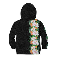 Hawaii Tropical Flowers Tribal Pattern Kid Hoodie No3 LT9 - Polynesian Pride