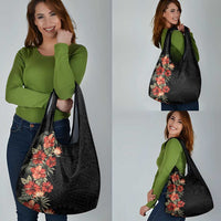 Hawaii Tropical Flowers Tribal Pattern Grocery Bag No6 LT9 - Polynesian Pride