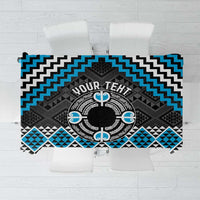 Personalised Aotearoa Niho Taniwha Motif Tablecloth Blue Style LT9 Blue - Polynesian Pride