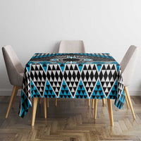Personalised Aotearoa Niho Taniwha Motif Tablecloth Blue Style LT9 - Polynesian Pride