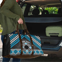 Personalised Aotearoa Niho Taniwha Motif Travel Bag Blue Style - Polynesian Pride