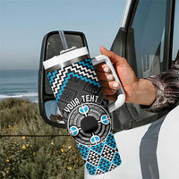 Personalised Aotearoa Niho Taniwha Motif Tumbler With Handle Blue Style LT9 - Polynesian Pride