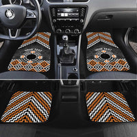 Personalised Aotearoa Niho Taniwha Motif Car Mats Gold Style LT9 Set 4pcs Gold - Polynesian Pride