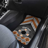 Personalised Aotearoa Niho Taniwha Motif Car Mats Gold Style LT9 - Polynesian Pride
