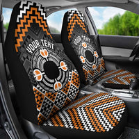 Personalised Aotearoa Niho Taniwha Motif Car Seat Cover Gold Style