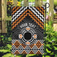 Personalised Aotearoa Niho Taniwha Motif Garden Flag Gold Style LT9 Garden Flag Gold - Polynesian Pride