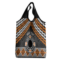 Personalised Aotearoa Niho Taniwha Motif Grocery Bag Gold Style LT9 - Polynesian Pride
