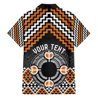 Personalised Aotearoa Niho Taniwha Motif Hawaiian Shirt Gold Style LT9 - Polynesian Pride