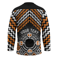 Personalised Aotearoa Niho Taniwha Motif Hockey Jersey Gold Style LT9 - Polynesian Pride