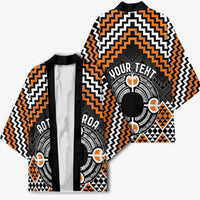 Personalised Aotearoa Niho Taniwha Motif Kimono Gold Style - Polynesian Pride