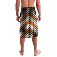 Personalised Aotearoa Niho Taniwha Motif Lavalava Gold Style LT9 - Polynesian Pride