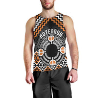 Personalised Aotearoa Niho Taniwha Motif Men Tank Top Gold Style LT9 - Polynesian Pride