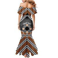 Personalised Aotearoa Niho Taniwha Motif Mermaid Dress Gold Style