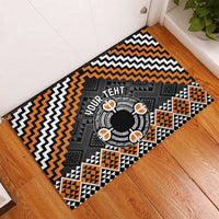 Personalised Aotearoa Niho Taniwha Motif Rubber Doormat Gold Style LT9 - Polynesian Pride