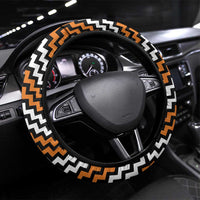 Aotearoa Niho Taniwha Motif Steering Wheel Cover Gold Style LT9 Universal Fit Gold - Polynesian Pride