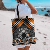 Personalised Aotearoa Niho Taniwha Motif Tote Bag Gold Style - Polynesian Pride