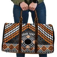 Personalised Aotearoa Niho Taniwha Motif Travel Bag Gold Style - Polynesian Pride