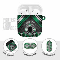 Personalised Aotearoa Niho Taniwha Motif AirPods Case Green Style LT9 - Polynesian Pride