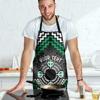 Personalised Aotearoa Niho Taniwha Motif Apron Green Style - Polynesian Pride