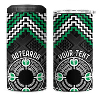 Personalised Aotearoa Niho Taniwha Motif 4 in 1 Can Cooler Tumbler Green Style LT9 One Size: 16 oz Green - Polynesian Pride