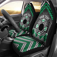 Personalised Aotearoa Niho Taniwha Motif Car Seat Cover Green Style