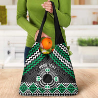 Personalised Aotearoa Niho Taniwha Motif Grocery Bag Green Style LT9 - Polynesian Pride