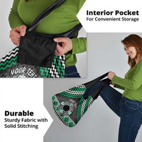 Personalised Aotearoa Niho Taniwha Motif Grocery Bag Green Style LT9 - Polynesian Pride