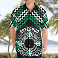 Personalised Aotearoa Niho Taniwha Motif Hawaiian Shirt Green Style LT9 - Polynesian Pride
