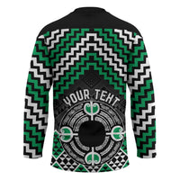 Personalised Aotearoa Niho Taniwha Motif Hockey Jersey Green Style - Polynesian Pride