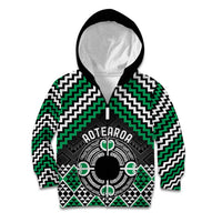 Personalised Aotearoa Niho Taniwha Motif Kid Hoodie Green Style